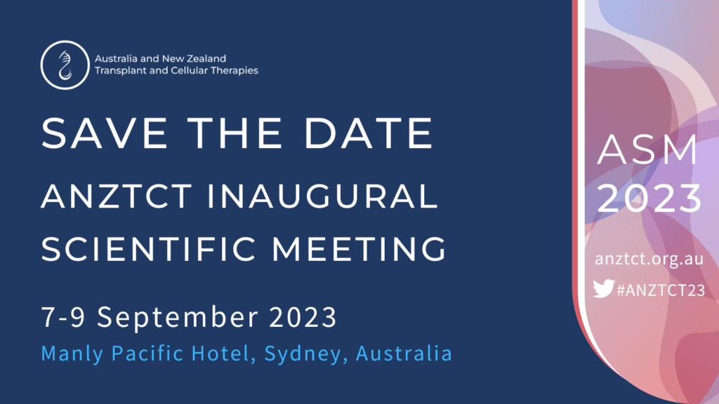 Save the Date - ANZTCT Inaugurla Scientific Meeting